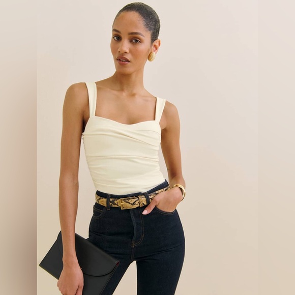 Reformation Tops - Reformation Trish Knit Top in Fior Di Latte